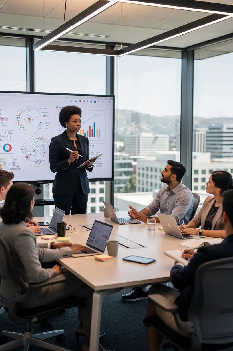 Graphic showcasing various data visualization tools and techniques