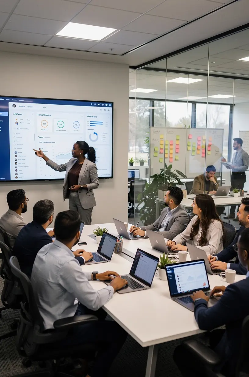 Professional team collaboration